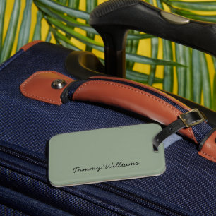 Minimalist Sage Green Professional Simple Luggage Tag