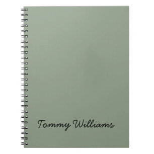 Minimalist Sage Green Professional Simple Notebook