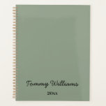 Minimalist Sage Green Professional Simple Planner<br><div class="desc">These simple,  minimalist can be personalised to include a name or any text of your choice. If you don't want any text and would prefer just a blank,  then you can simply delete the text.</div>