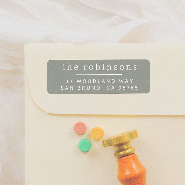 Minimalist Sage Green Return Address Label (Creator Uploaded)