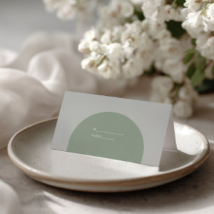 Minimalist Sage Green Rustic Boho Arch Wedding Place Card