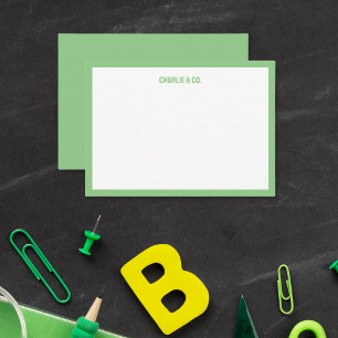 Minimalist Sage Green, Single Border, Personalise Card
