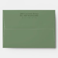 Minimalist Sage Green Wedding Invitation Outer