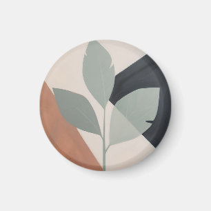 Minimalist Sage Leaf Abstract Magnet