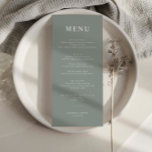 Minimalist Sage Simple Wedding Menu Card<br><div class="desc">Designed to coordinate with our Minimalist All In One Collection, this customisable matching wedding menu card features a clean and simple layout, with classic font. For more advanced customisation of this design, e.g. changing layout, font or text size please click the "CUSTOMIZE" button above. Please contact me for any questions!...</div>