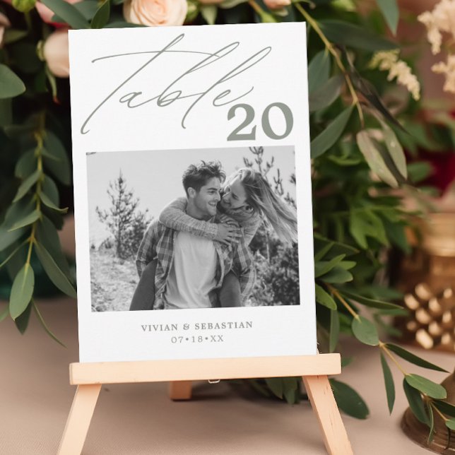 Minimalist Sage Wedding Table Number Pictures (Creator Uploaded)