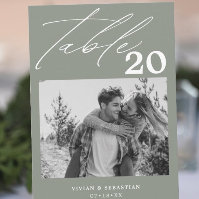 Minimalist Sage Wedding Table Number Pictures (Creator Uploaded)