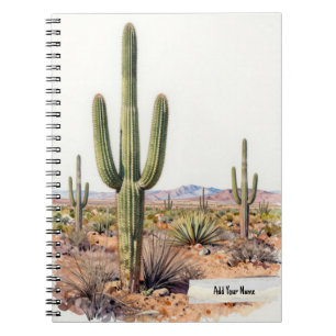 Minimalist Saguaro Cactus Notebook Journal