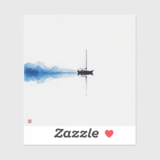 Minimalist Sailboat Watercolor and Ink Paintings