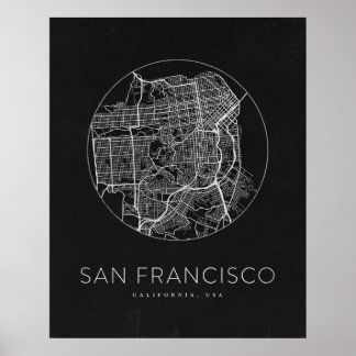 Minimalist San Francisco City Map Poster