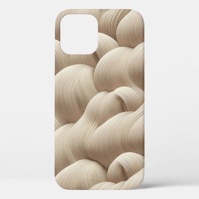 Minimalist Sand Wave Abstract Phone Case Sculpted (Back)