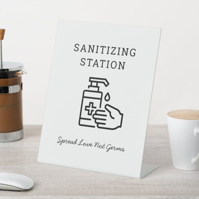 Minimalist Sanitizer Sanitising Station Sign (In SItu)