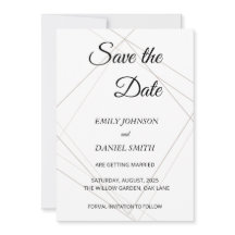 Minimalist Save the Date Card