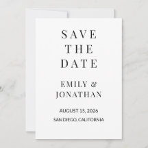 Minimalist Save the Date Card – Elegant Custom 5x7