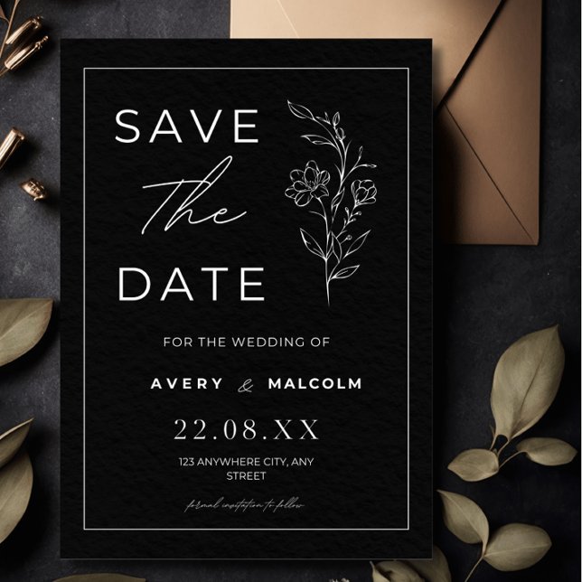 Minimalist Save the Date Card, Modern Wedding Invitation (Creator Uploaded)