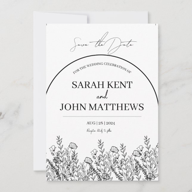 Minimalist Save the Date Invitation (Front)
