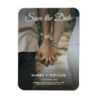 Minimalist Save the Date Photo Magnet for Couples