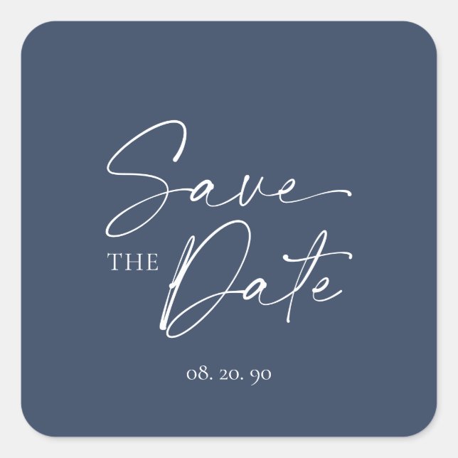 Minimalist Save the Date Sticker  (Front)