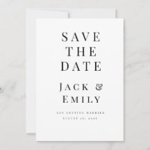 Minimalist Save the Date Template | Elegant Editab