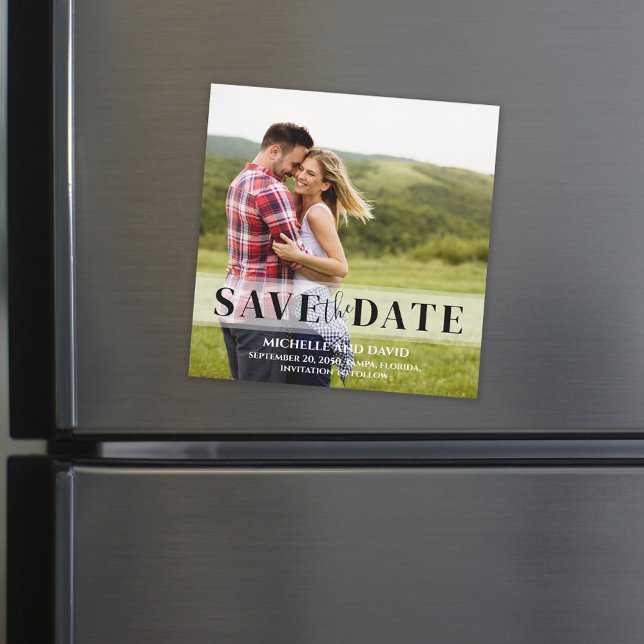Minimalist Save the Date Vellum Photo | Magnetic (Creator Uploaded)