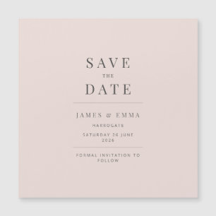 Minimalist Save the Date Warm Blush