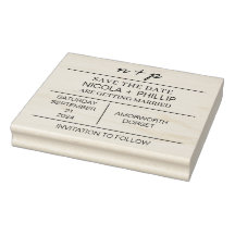 Minimalist Save The Date Wedding Stamp |
