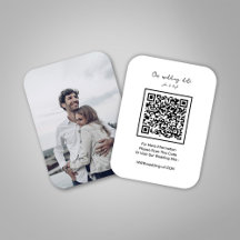 Minimalist save the date Wedding Website QR Code