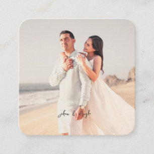 Minimalist save the date Wedding Website QR Code Enclosure Card