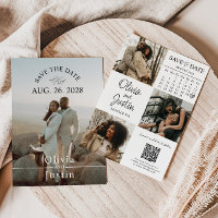 Minimalist Save the Date with QR Cod