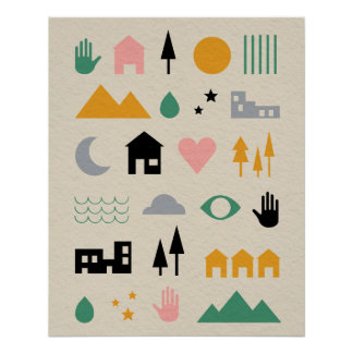 Minimalist Scandinavian Elements of Harmony Poster