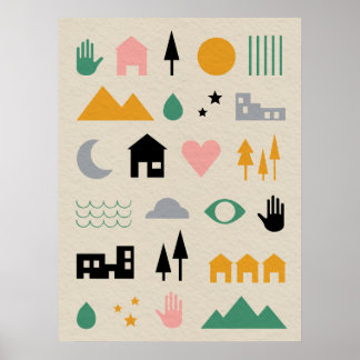 Minimalist Scandinavian Elements of Harmony Poster