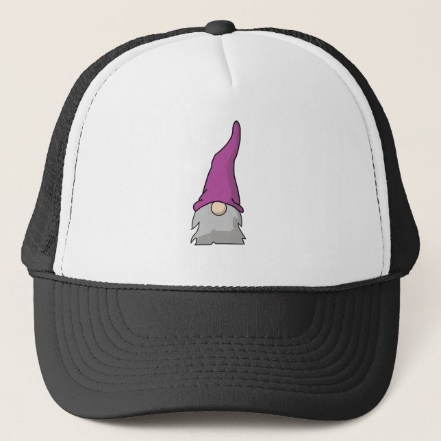 Minimalist Scandinavian Gnome Trucker Hat (Front)