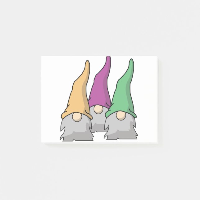 Minimalist Scandinavian Gnomes Post-it Notes (Front)