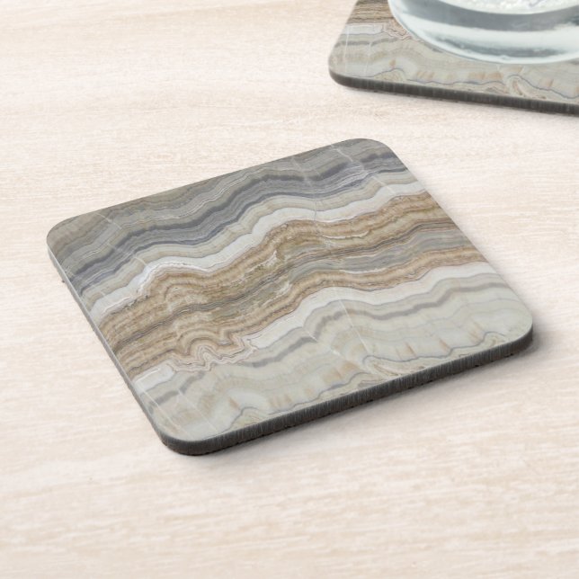 minimalist scandinavian granite brown gray marble coaster (Left Side)