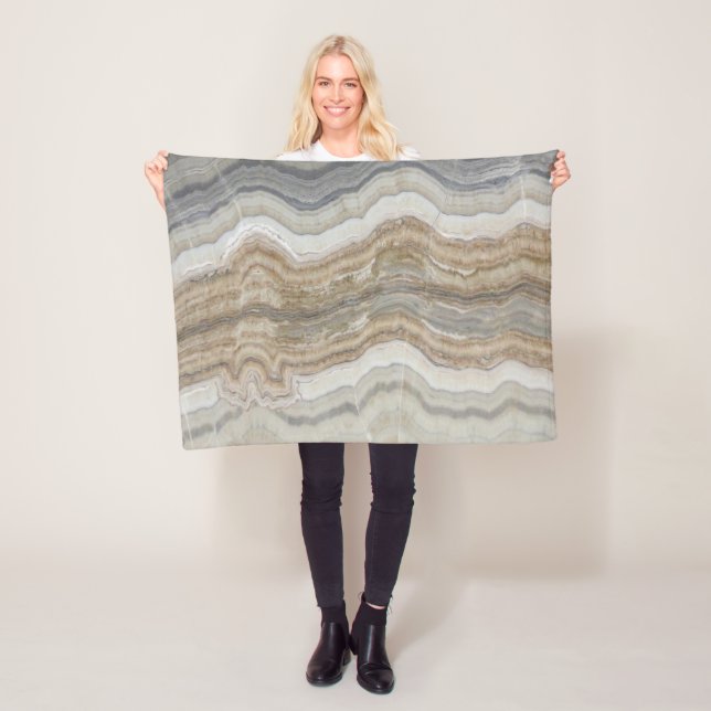 minimalist scandinavian granite brown grey marble fleece blanket (In Situ)