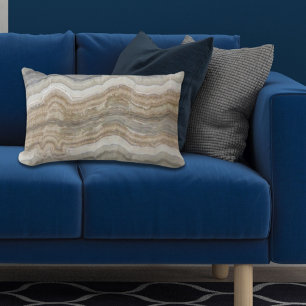 minimalist scandinavian granite brown grey marble lumbar cushion