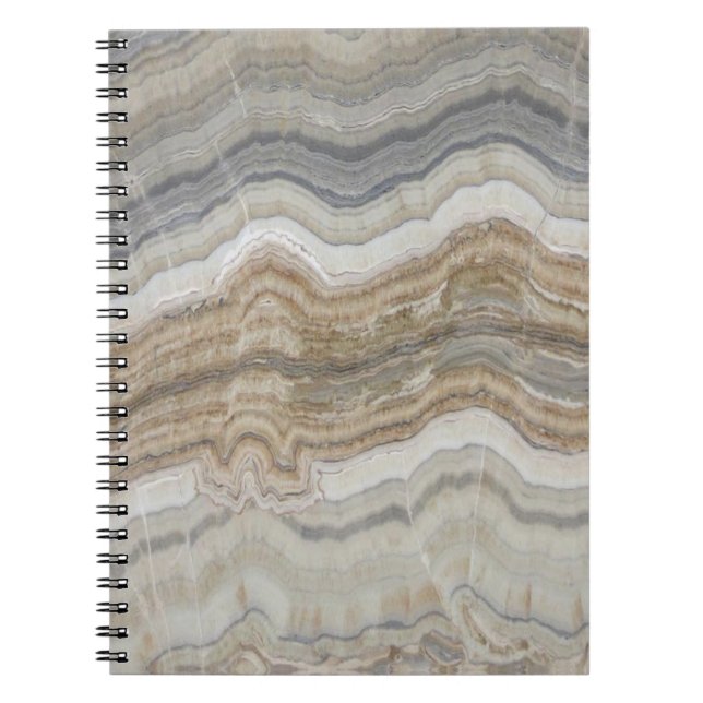 minimalist scandinavian granite brown grey marble notebook (Front)