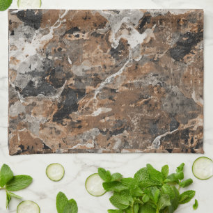 minimalist scandinavian granite brown grey marble tea towel