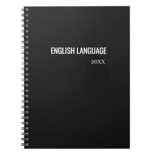 Minimalist School Subject Notebook