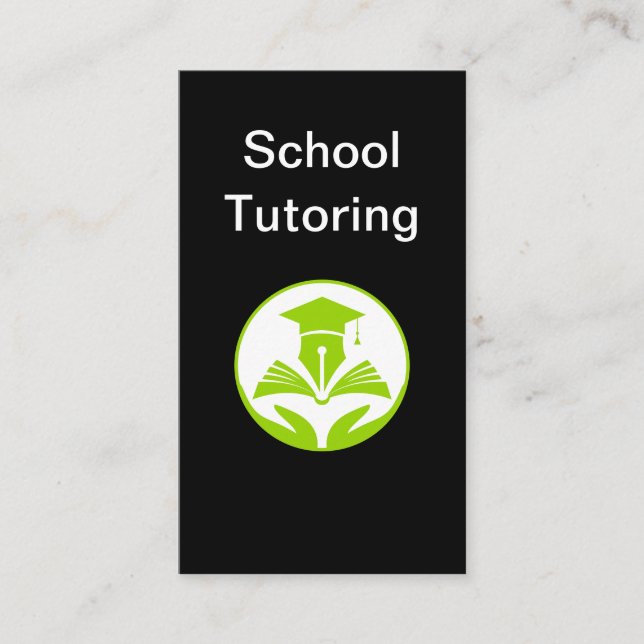 Minimalist School Tutoring Business Cards (Front)
