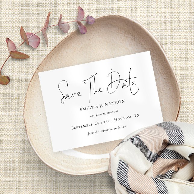 Minimalist Script Any Colour Save The Date (Creator Uploaded)