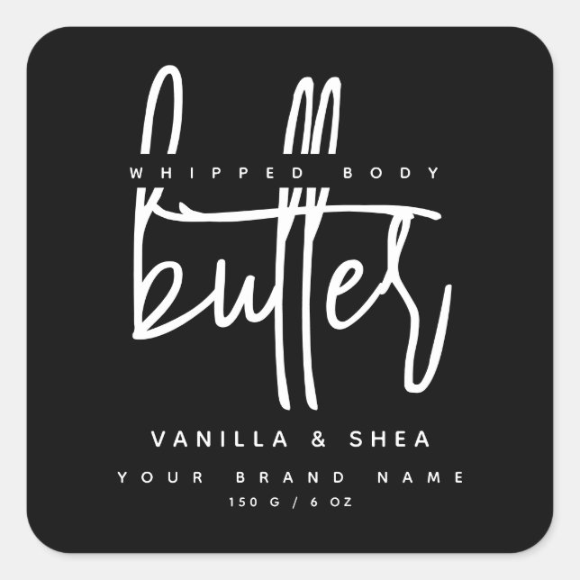 Minimalist script black label body butter (Front)