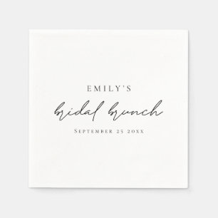 Minimalist Script Bridal Shower Brunch Napkin