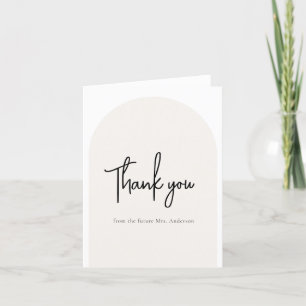 Minimalist Script Bridal Shower Thank You Cards