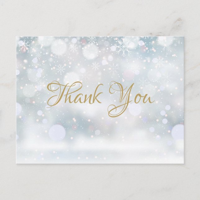 Minimalist Script Business Thank You Postcard (Front)