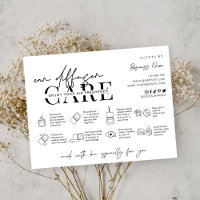 Minimalist Script Car Diffuser Care Instructions