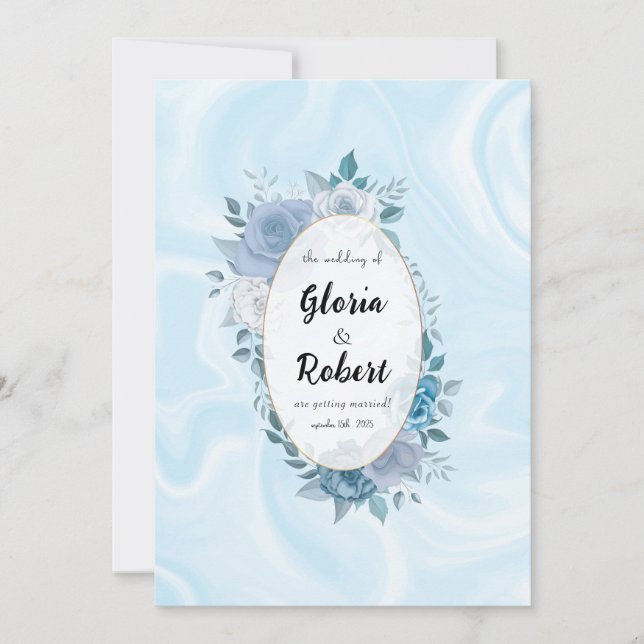 Minimalist Script Casual Wedding Invitation (Front)