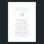 Minimalist Script Dusty Blue Wedding Seating Plan Table Number<br><div class="desc">Elevate your event with our customisable table cards featuring minimalist typography. Designed to seamlessly blend with any decor, these modern table cards offer a stylish and personal touch to your special occasion. Whether you're celebrating a wedding, birthday, graduation, baby shower, or any other memorable event, our table cards can be...</div>