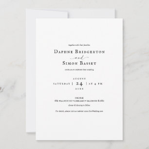 Minimalist Script ELLE Invitation