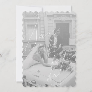 Minimalist Script Flat Save the date Card